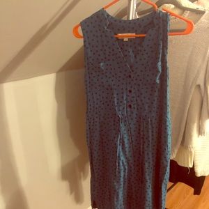 Blue polka dot dress